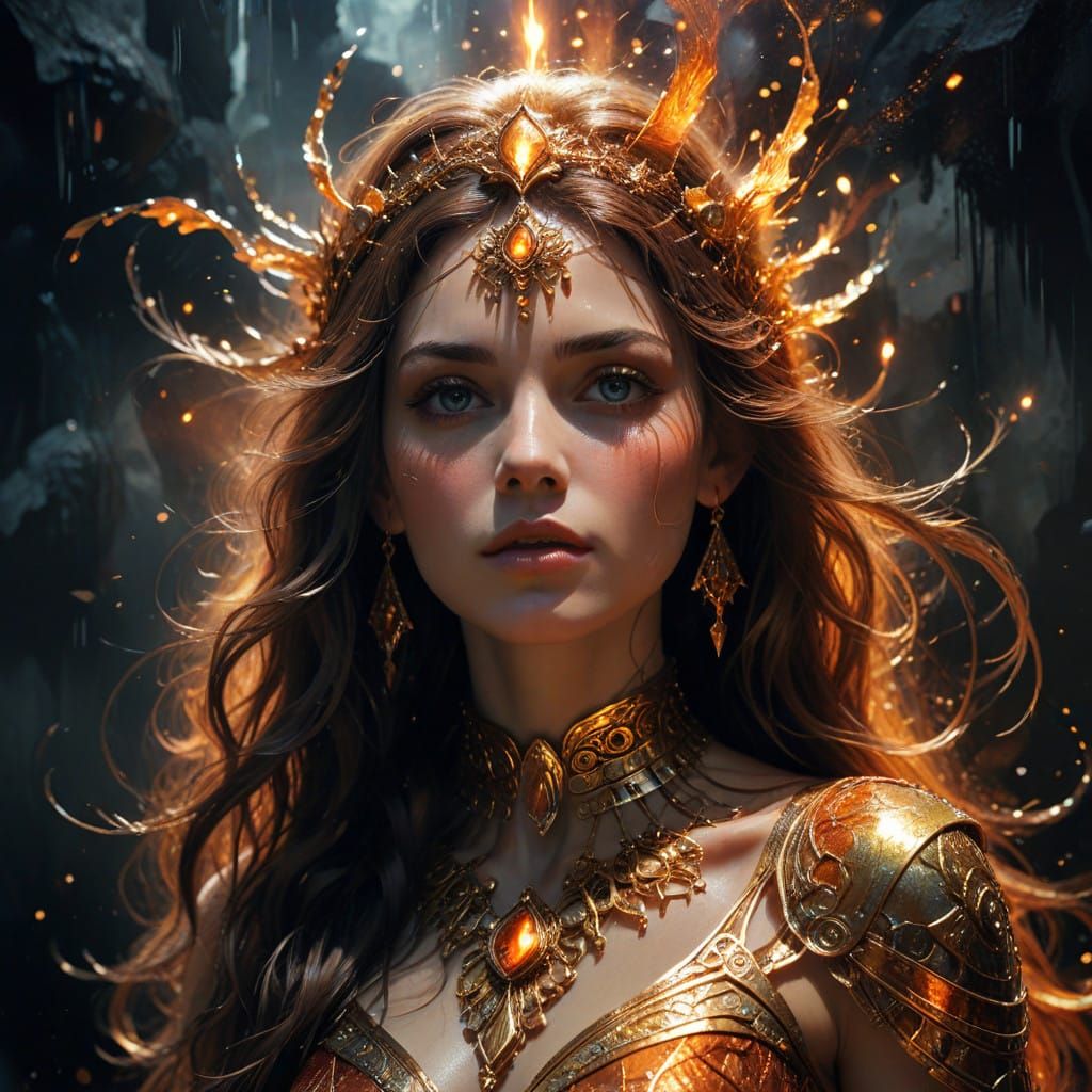 Divine Goddess Sunna Radiates Ethereal Beauty