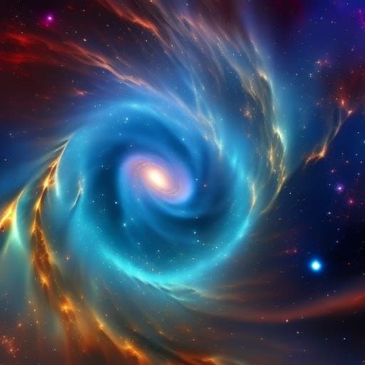 Space-Themed Fractal Design in Hyperrealistic 4K