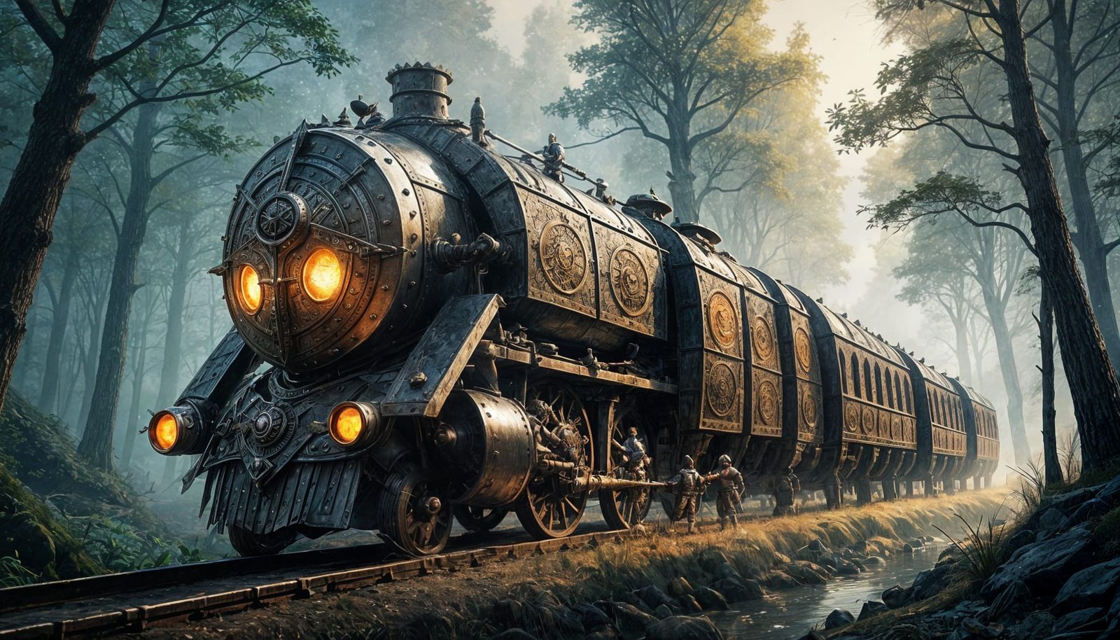 Medieval Train Engineered from Knights' Armor