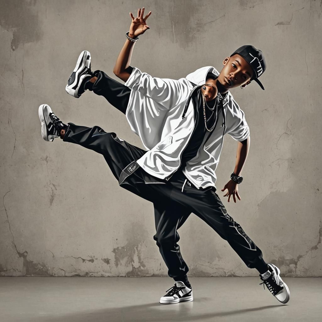 Dynamic Hip Hop Dancer in Motion