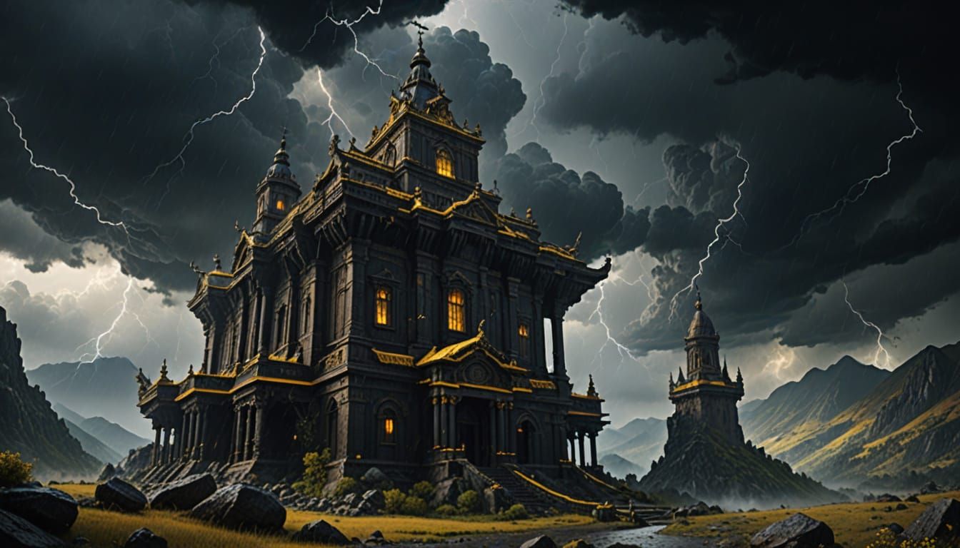 XVI Century Stormscape in Vivid Colors