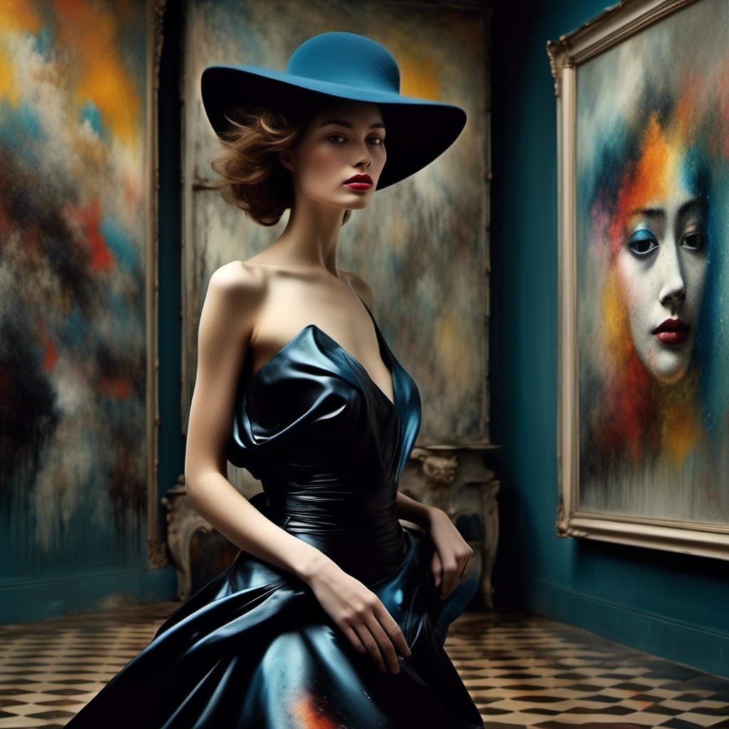 Polychromatic Abstract Cityscape in Detailed Matte Painting