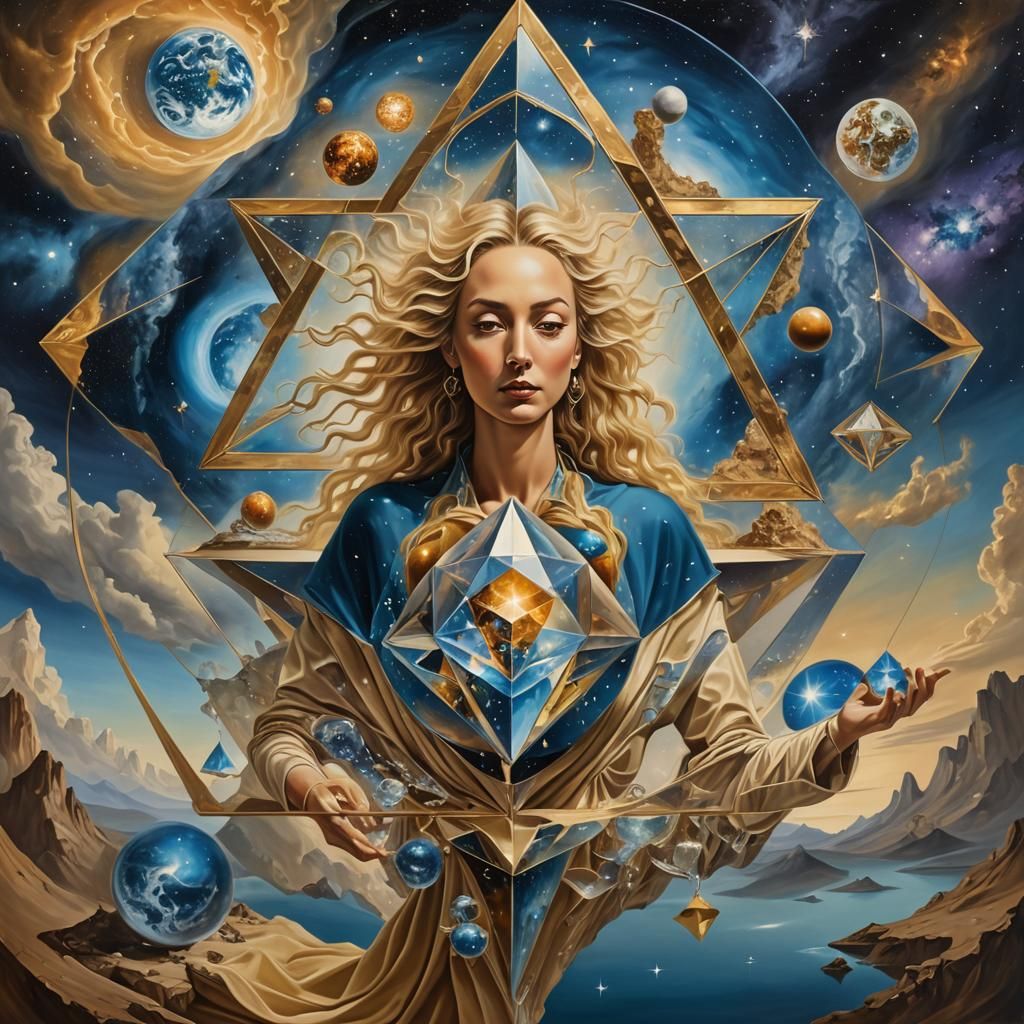 Interdimensional Goddess Floats Through the Cosmos