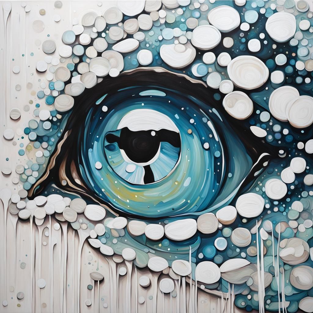 Chameleon in Bright, Moody Impasto Oil Painting