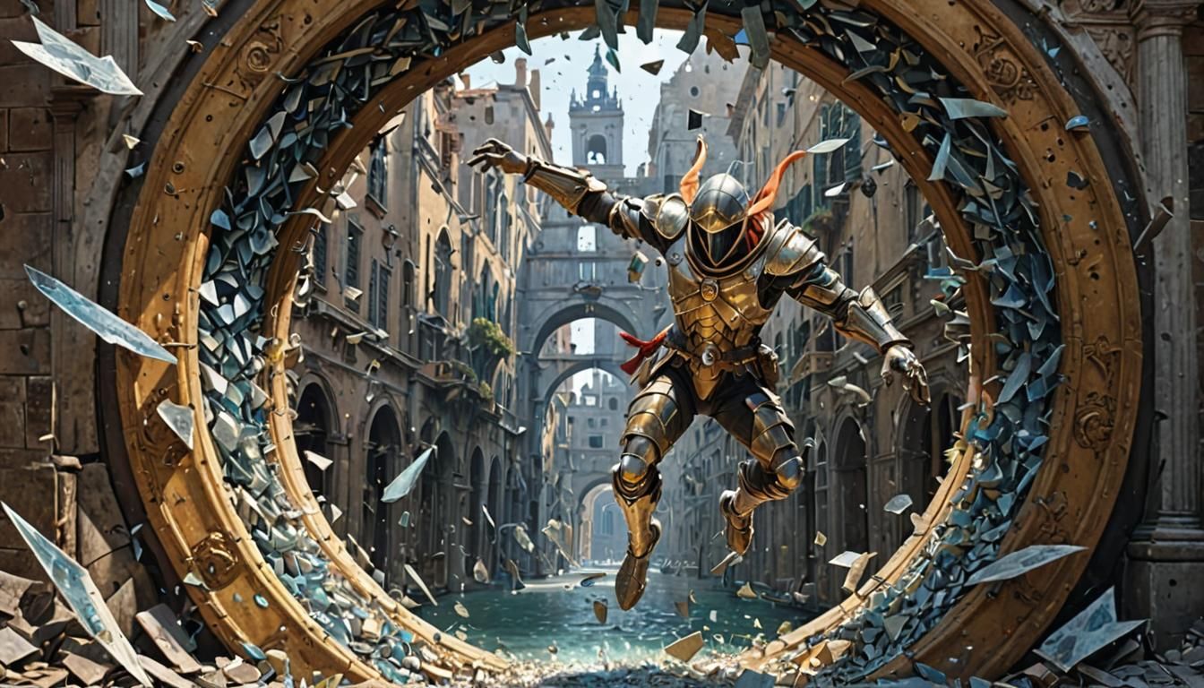 Ethereal Beast Shatters Through Shattered Glass Portal