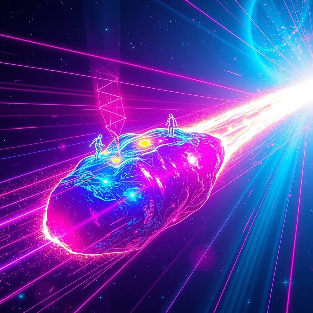 Psychedelic Laser Space Travelers in Deep Space
