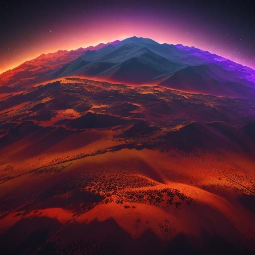 Shimmering Hyperrealistic Plaid Pattern in Orange, Red, Purp...