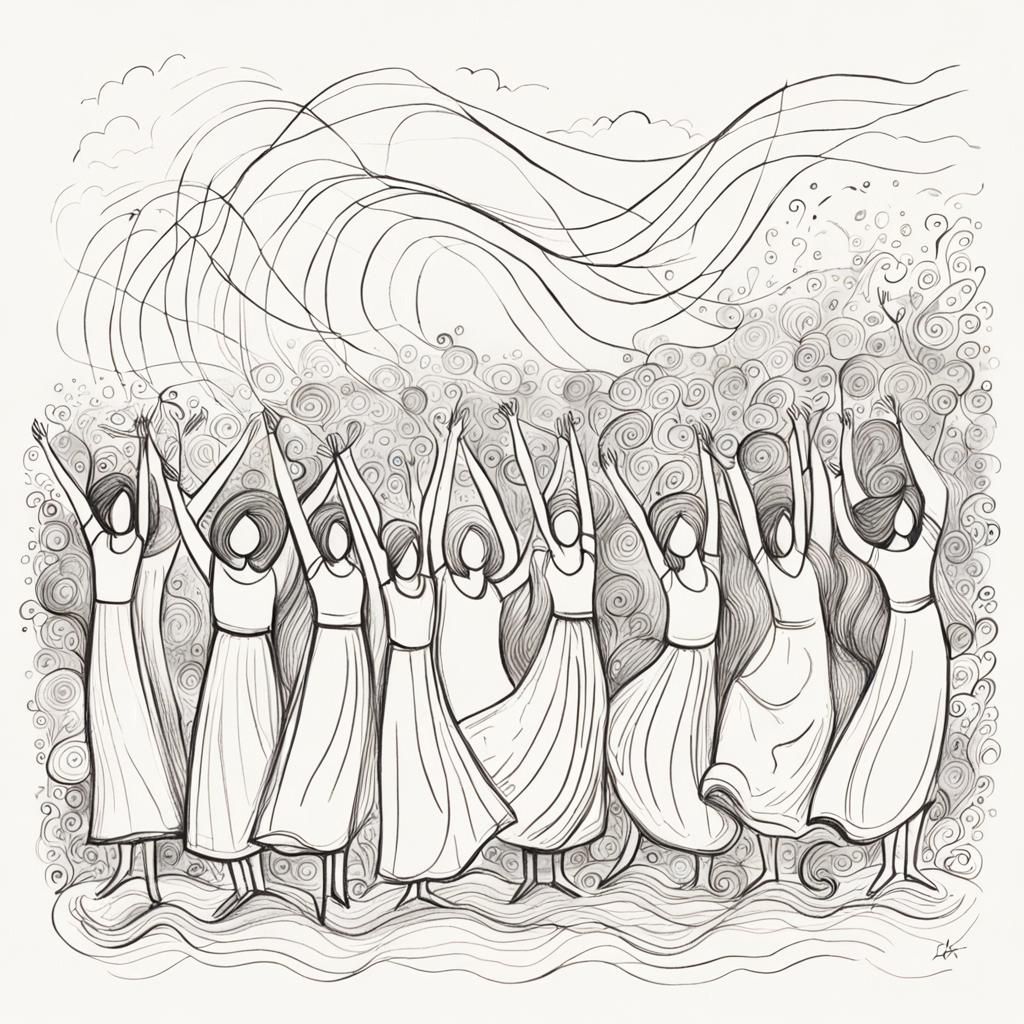 Women in Solidarity: Abstract Art with Soft Curves