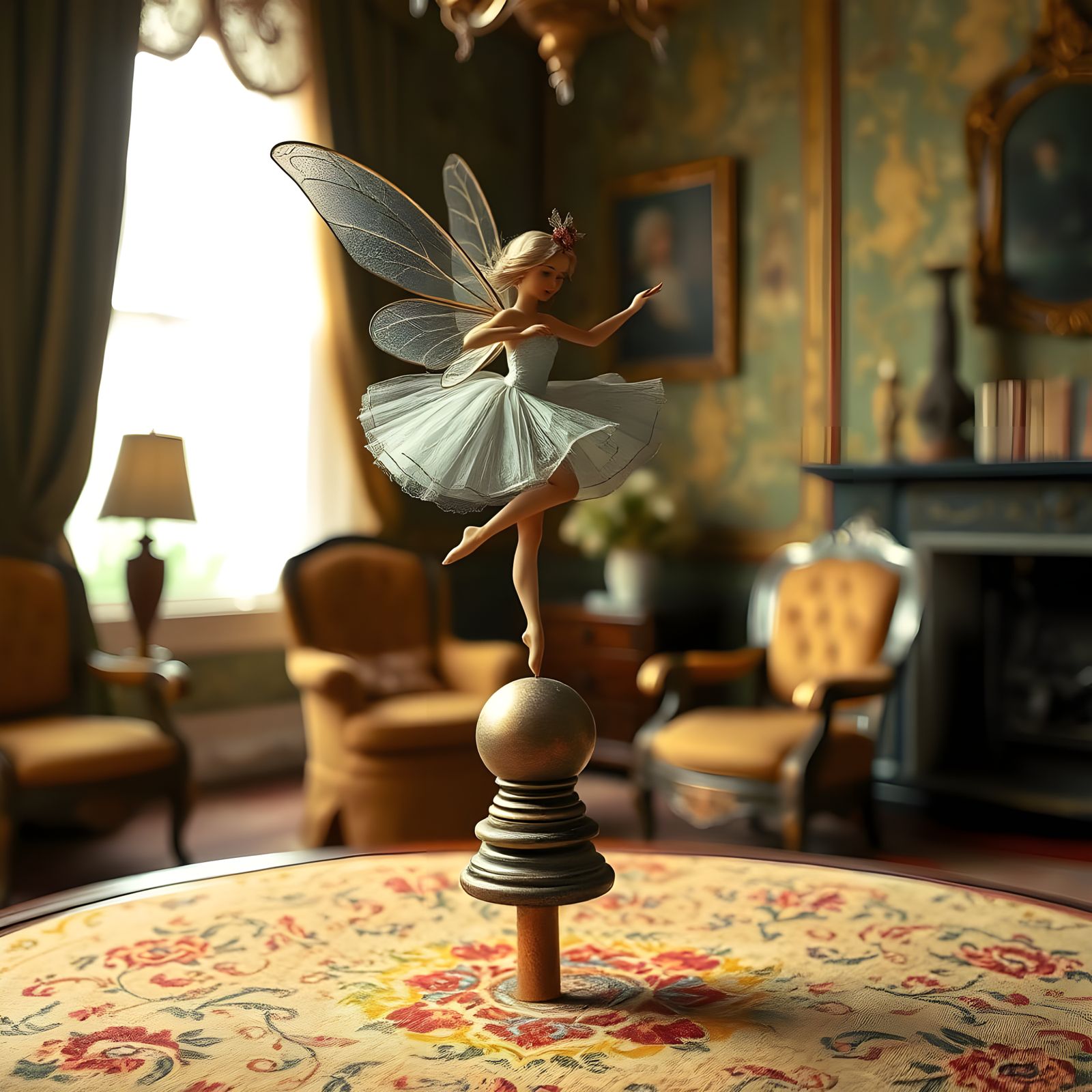 Fairy Dancing in a Victorian Parlor