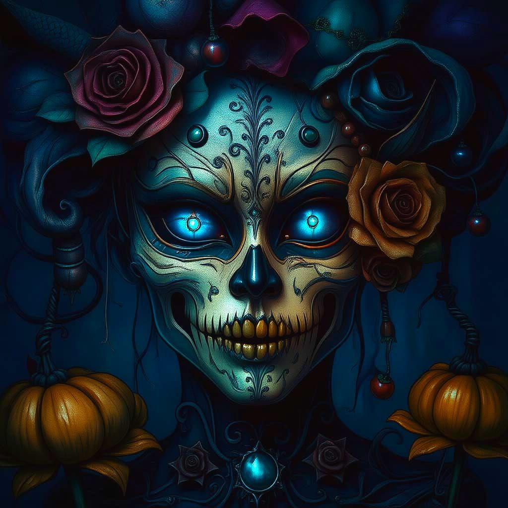 Nightmarish Halloween Masquerade Art