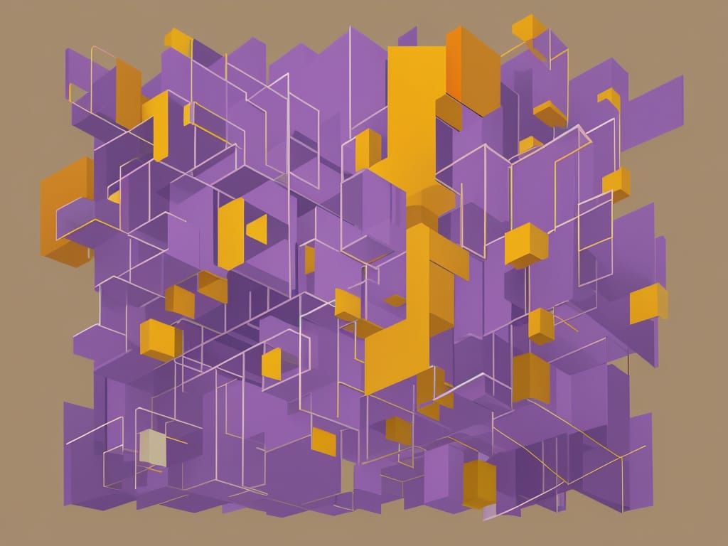 Abstract Geometric Composition with Muted Colors