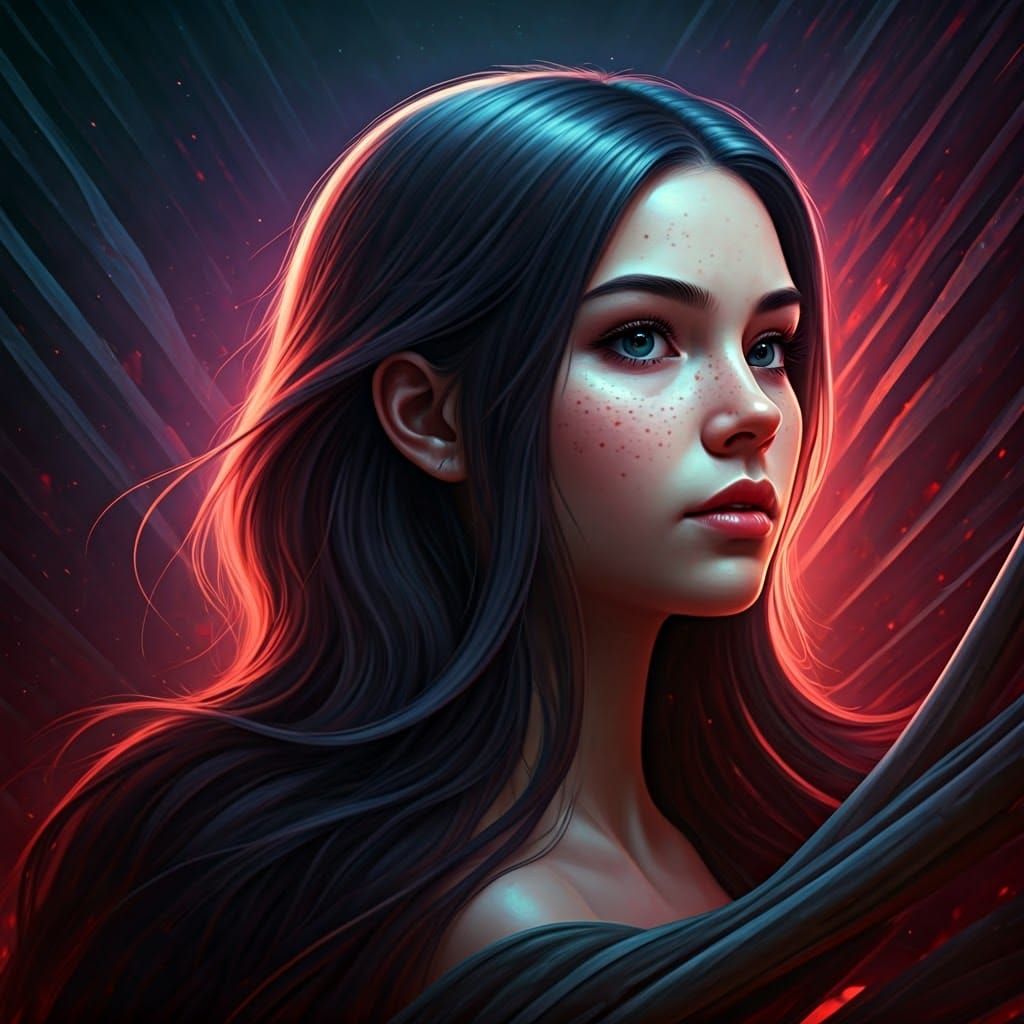 Ethereal Fantasy Goddess in Vibrant Dreamscapes