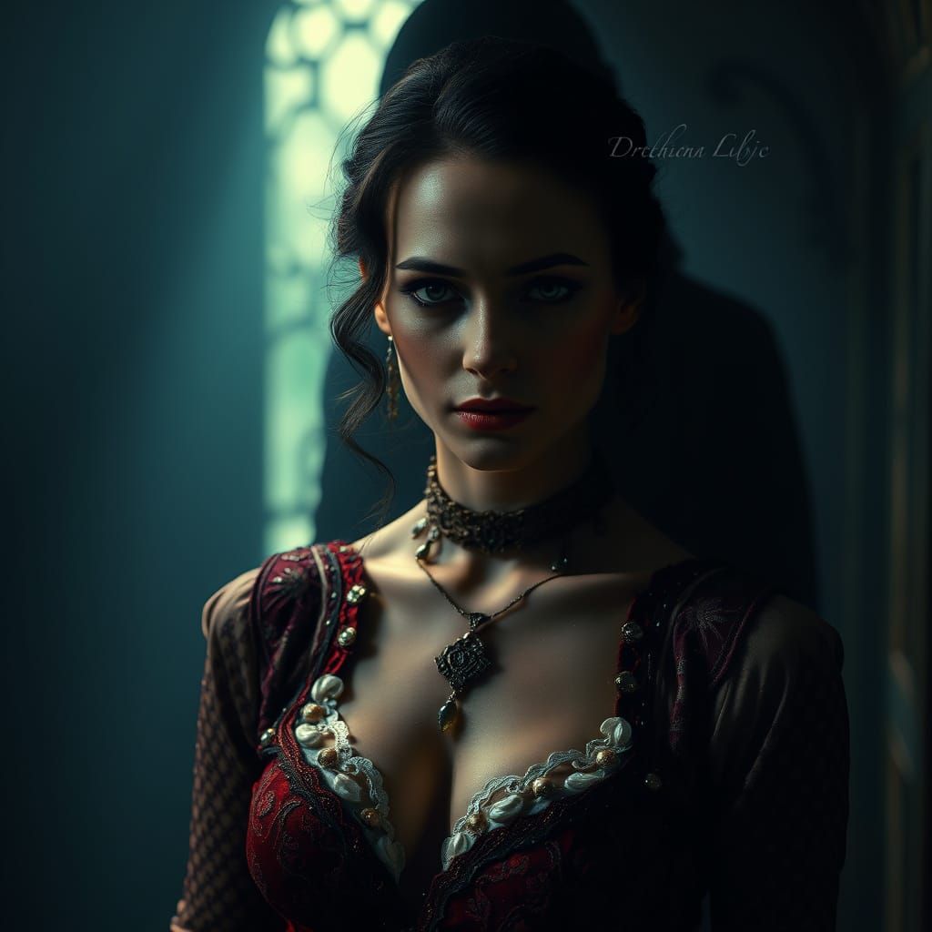 Mysterious Woman in Shadow: A Cinematic Portrait