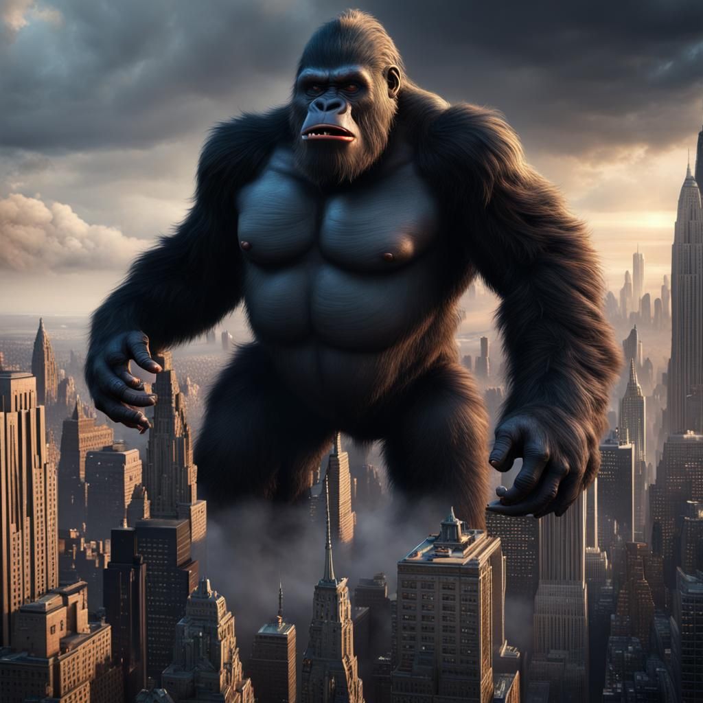 Baby King Kong on Empire State Building