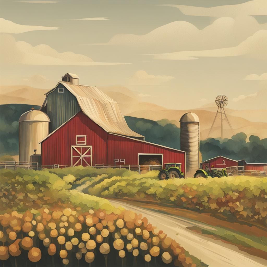 AI Generated Image of a Farm