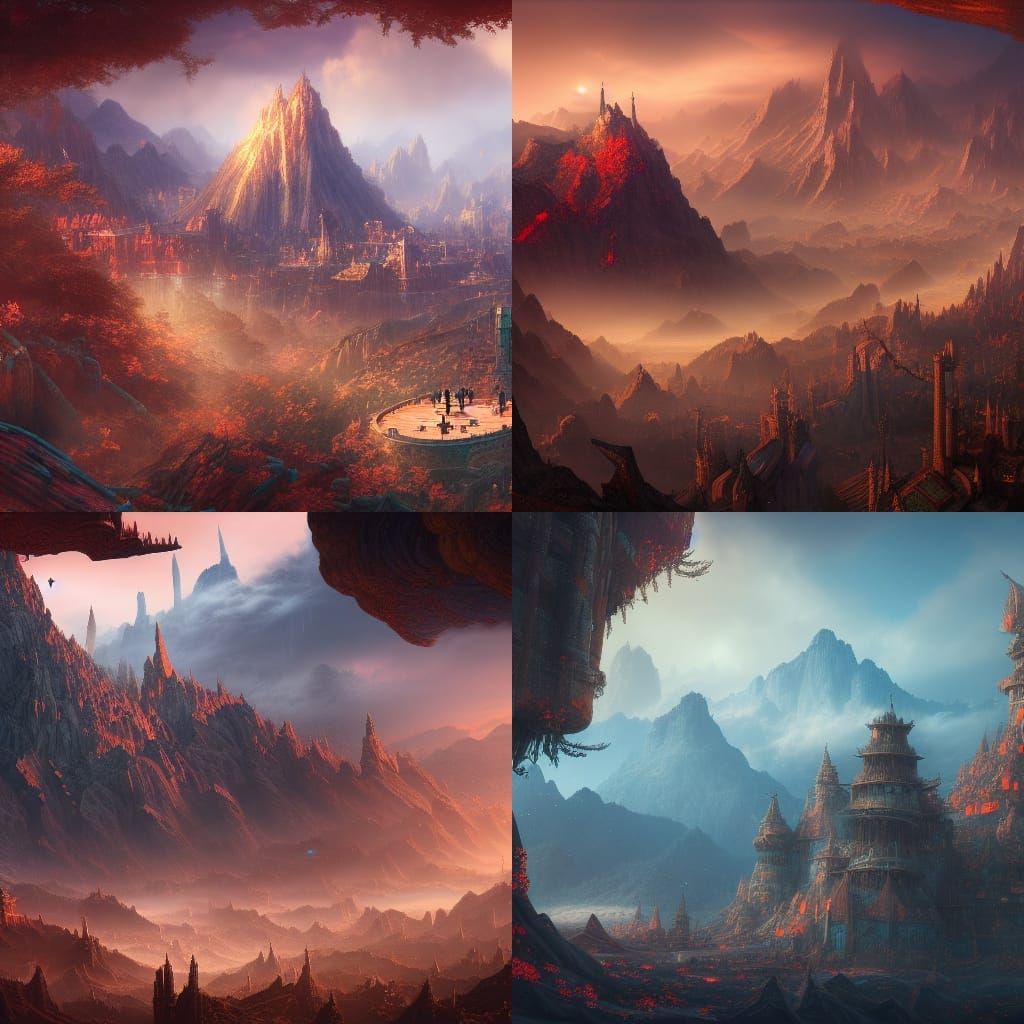 Fantastical Kingdom of a Giantess in Detailed Matte Painting