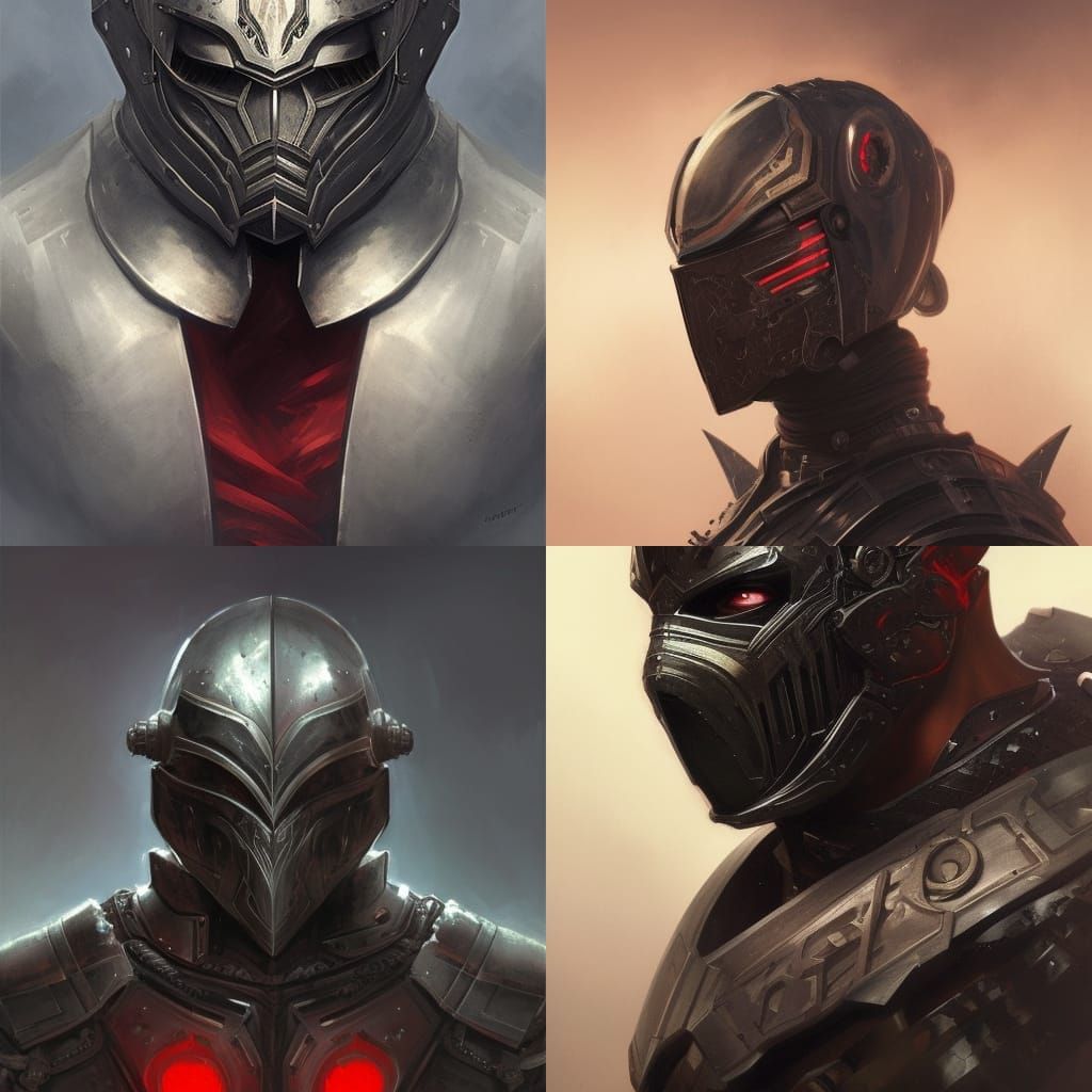 Armored Assassin Portrait in Hyperdetailed Style