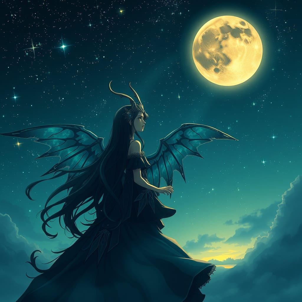 Anime Girl: Silent Watcher Before Dawn