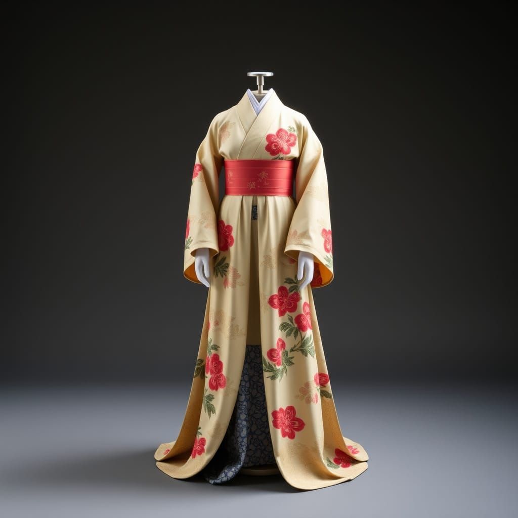 Elegant Japanese Kimono by Miyagawa Chōshun