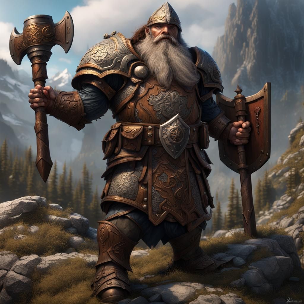 Dwarf Army in Full Plate Armor