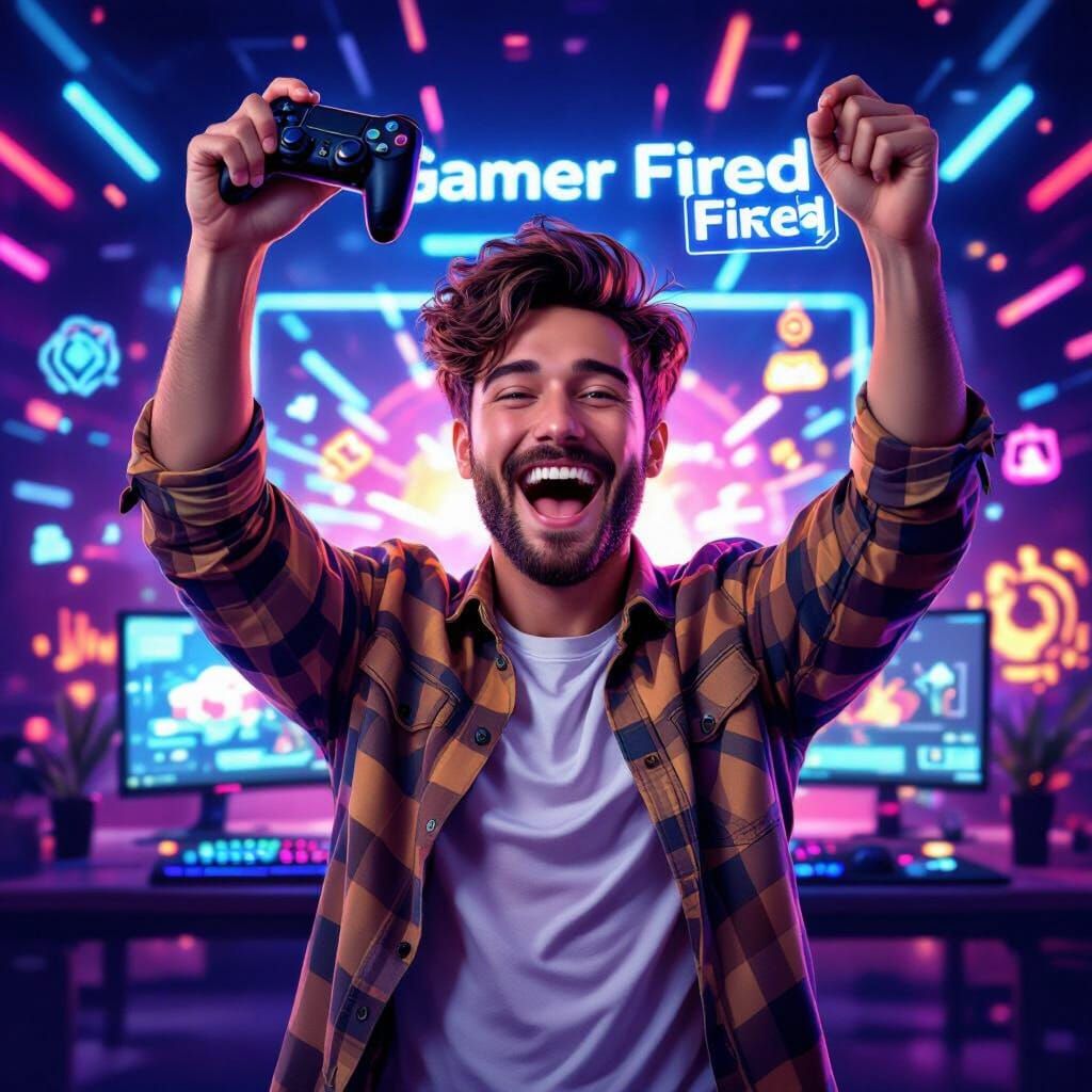 Gamer Celebrates Subscription Cancellation with Joyful Pose