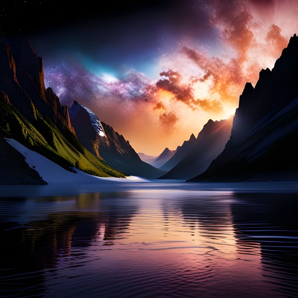 Gorgeous Starscape in Deep Night Sky: 3D Render