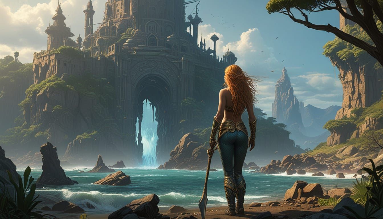 Wild Mermaid Defies Triton in Epic Atlantis Arena Battle