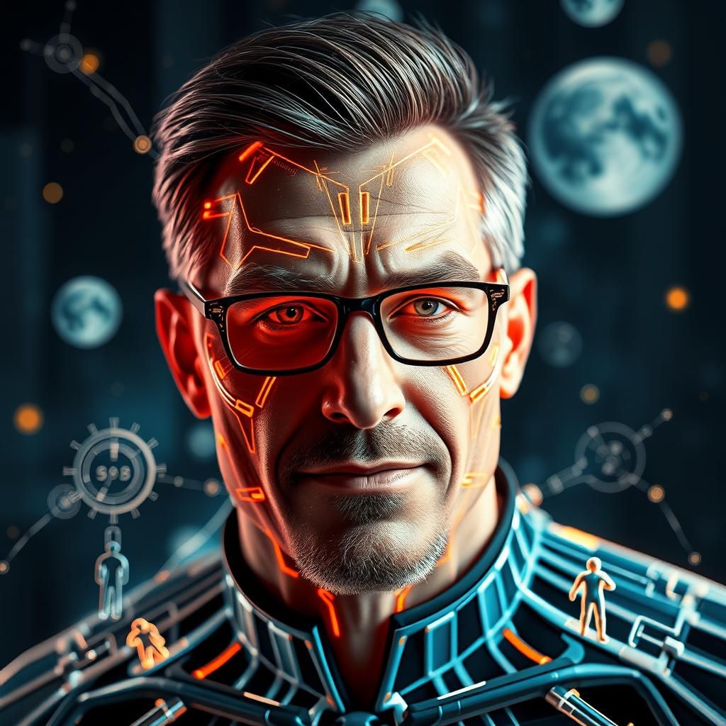 Futuristic Biometric Imagineer Concept Art