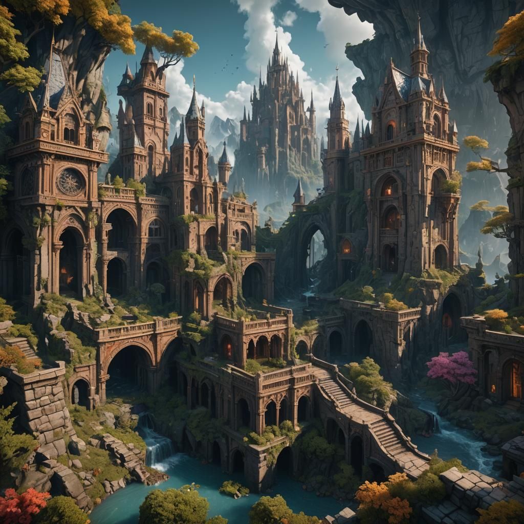 Fantastical Matte Painting in Deep Color