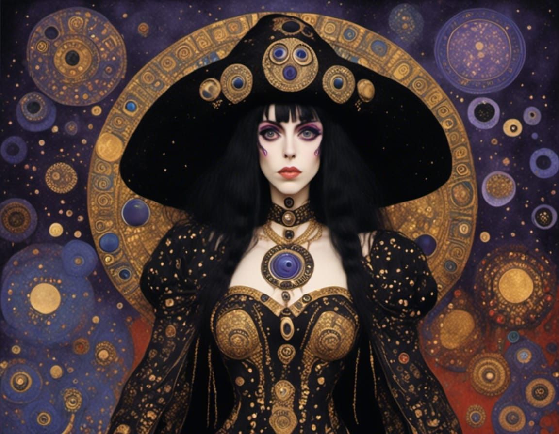 Mysterious Witch Coven Gathering in Fantasy Setting