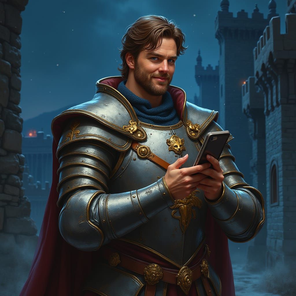 King Arthur in Modern Digital Painting