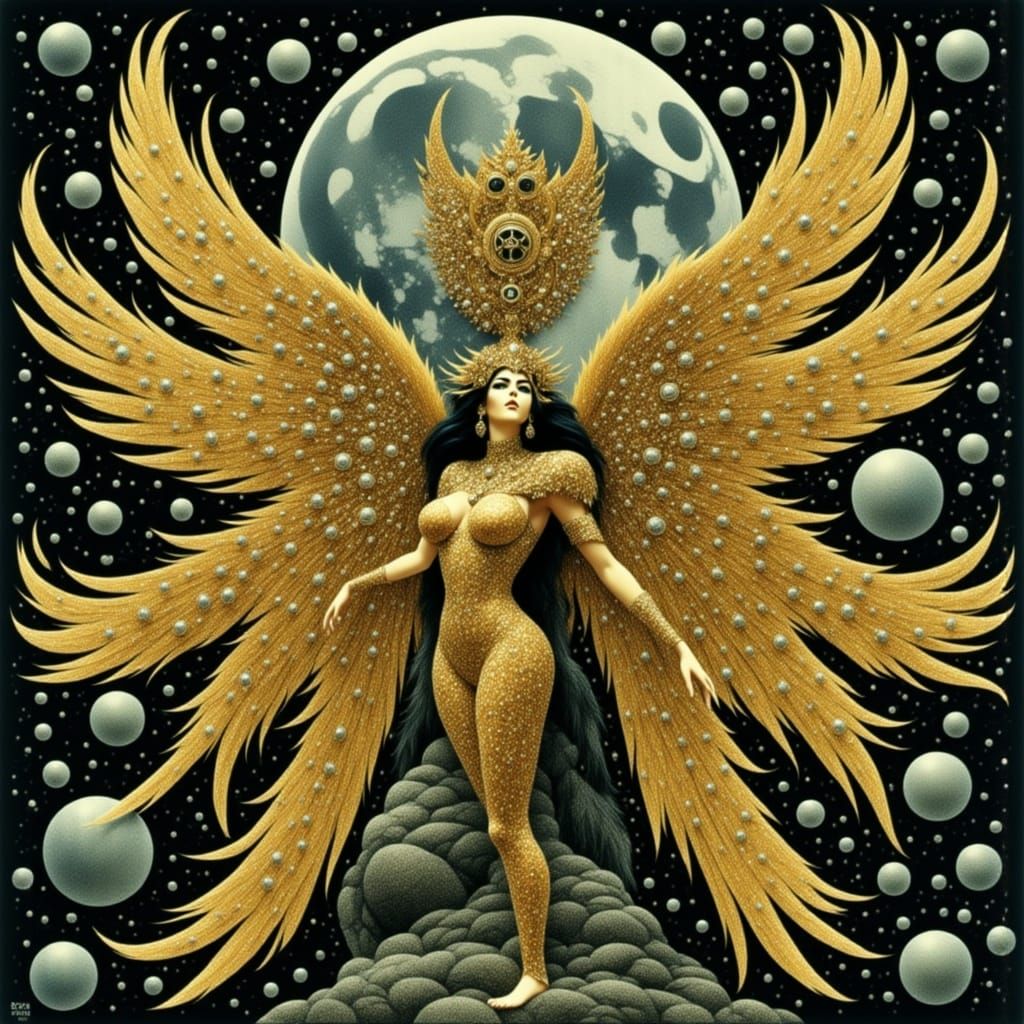 Cyberpunk Goddess of the Acid Moon