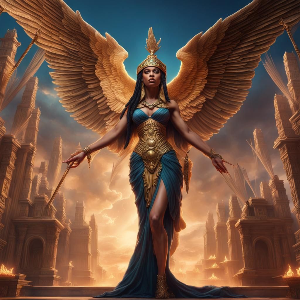 Goddess Isis in a Rubens-Inspired Style