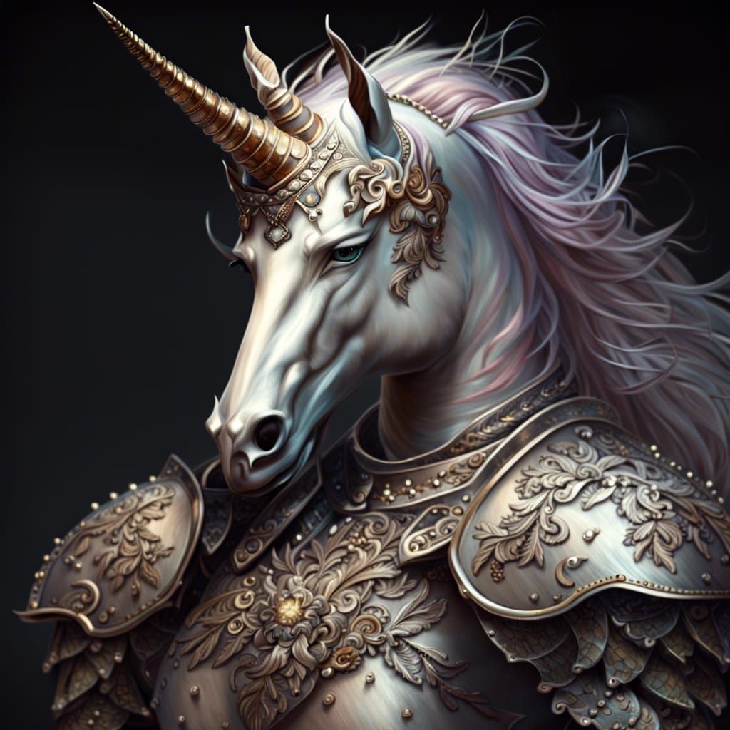 Unicorn Warrior in Epic Fantasy Battle