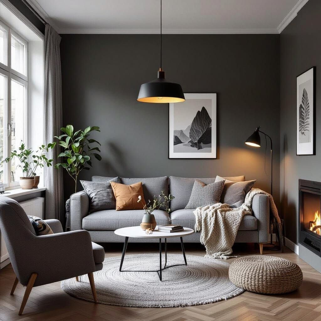 Bright Scandinavian Living Room Interior