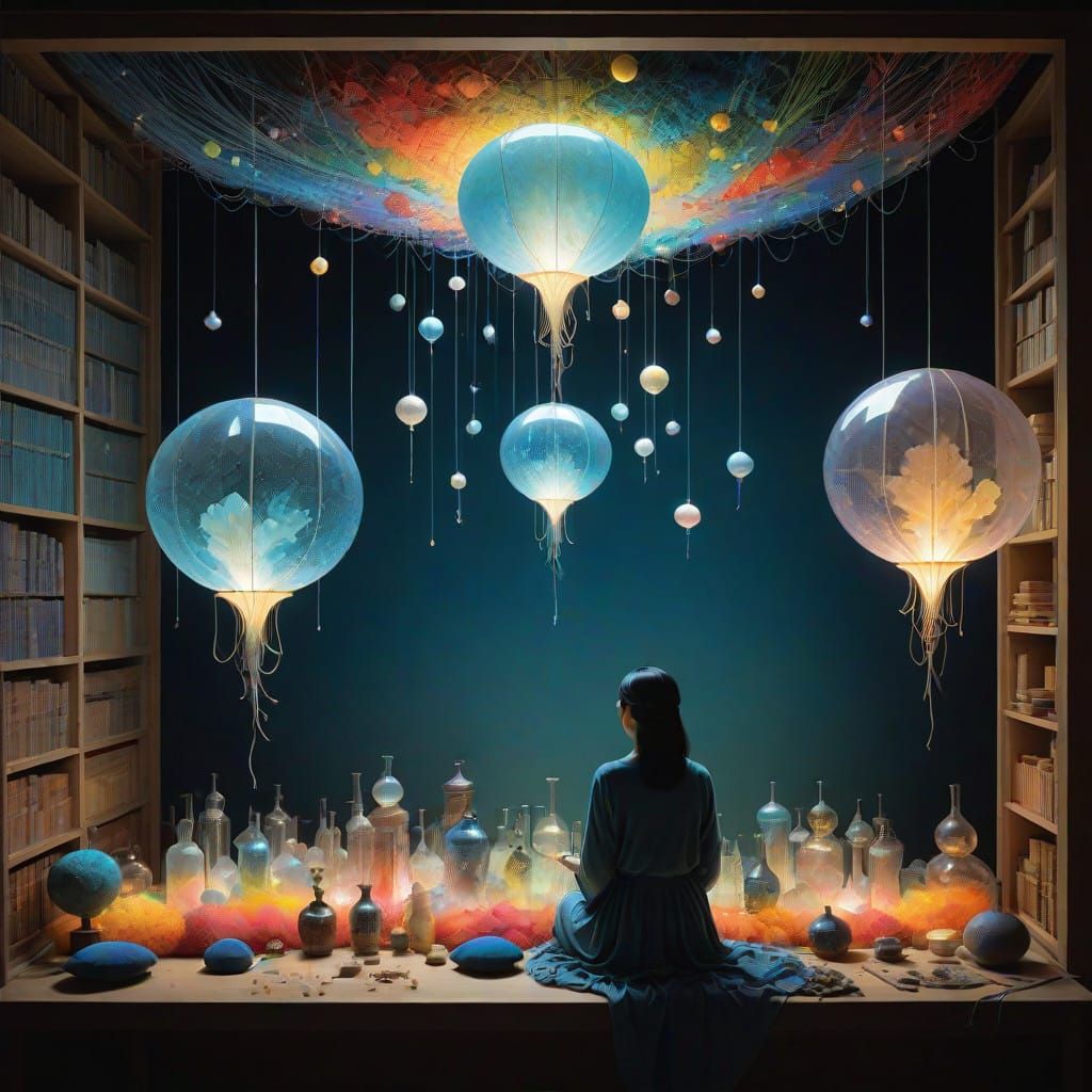 Ethereal Dream Weaver's Sanctum in Luminous Workshop