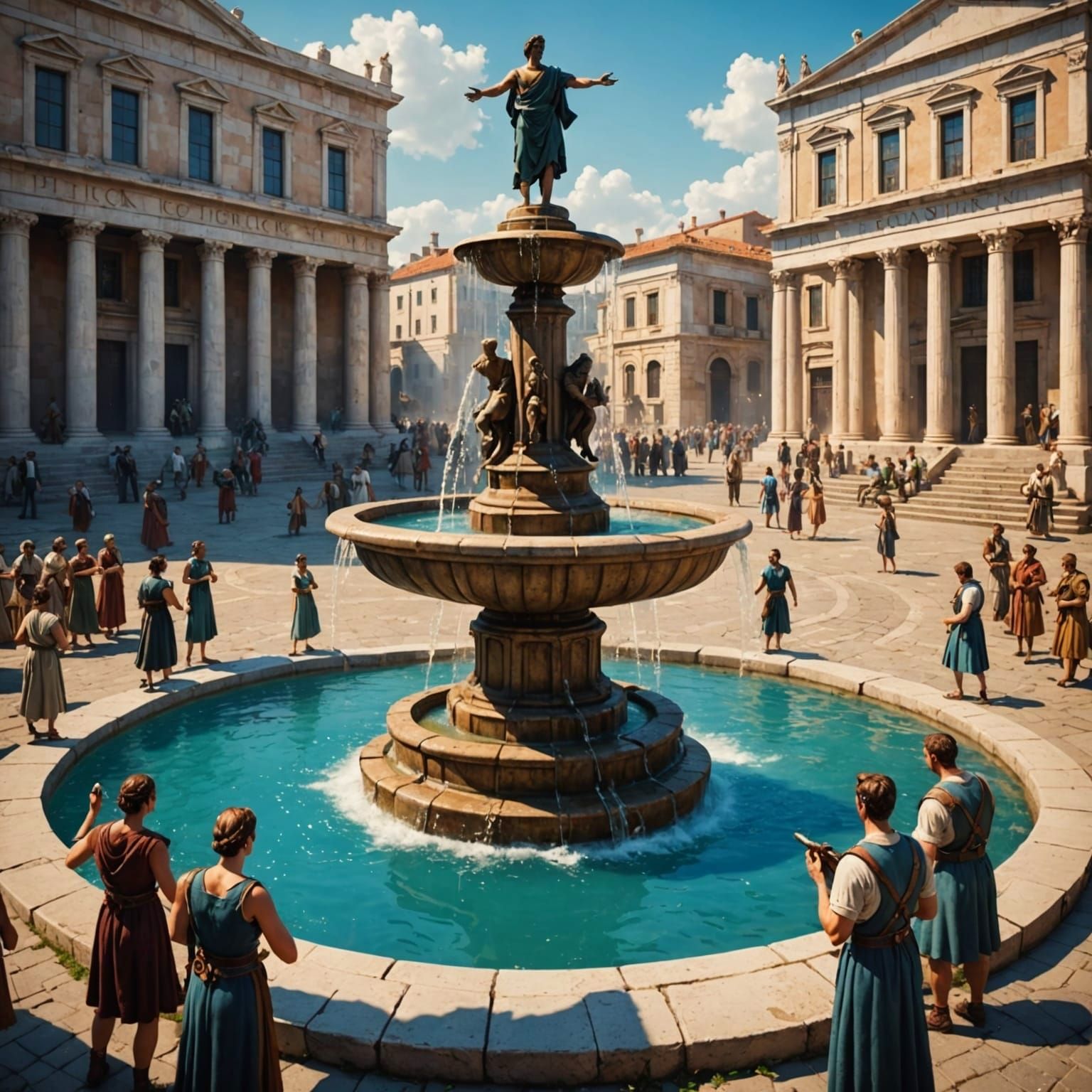 Ancient Greek Square in Bioshock Style