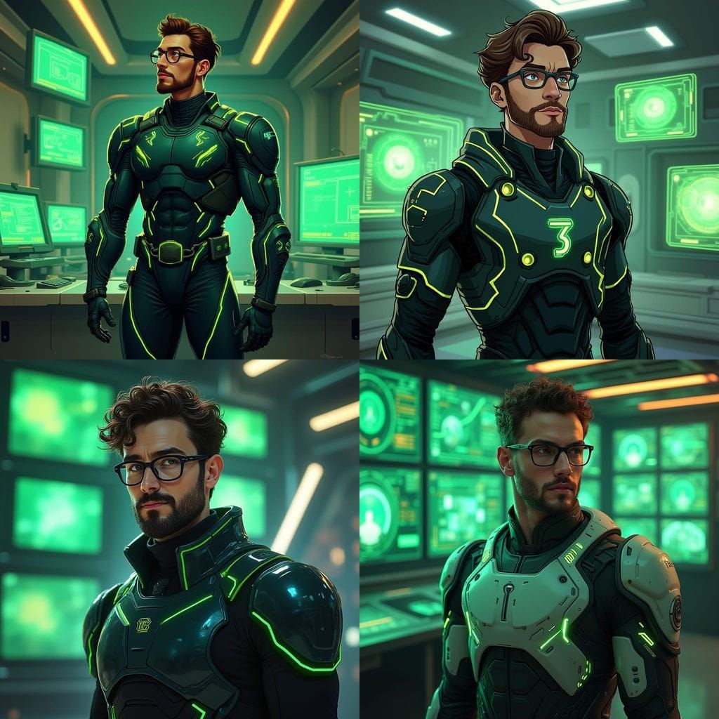 Futuristic Mentor T3 in High-Tech Command Room