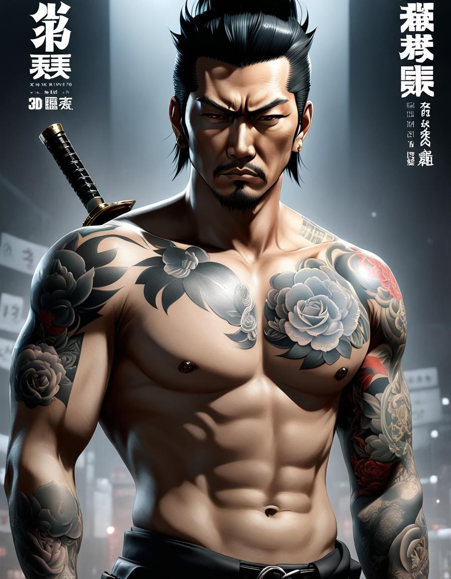 Anime Style Yakuza King Portrait