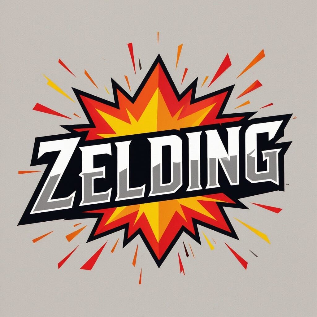 Zelding Sports Logo with Geometric Sparks