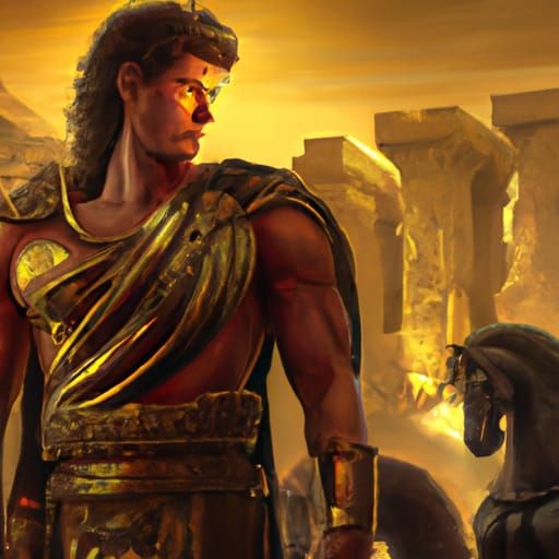 Epic Digital Painting of Alexander the Great
