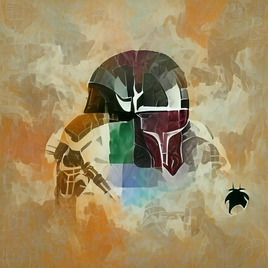 Minimalist Mandalorian Artwork