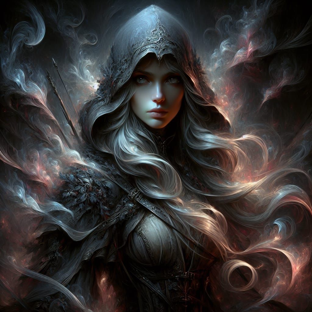 Fantasy Assassin Cloaked in Shadows: Concept Art