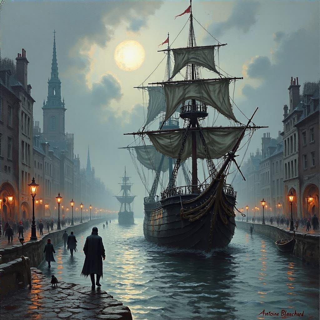 Grimdark Fantasy Landscape as Oil Painting