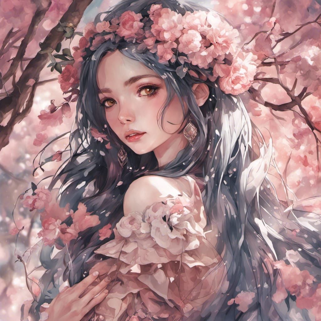 Fantasy Bard with Fiddle in Anime Style