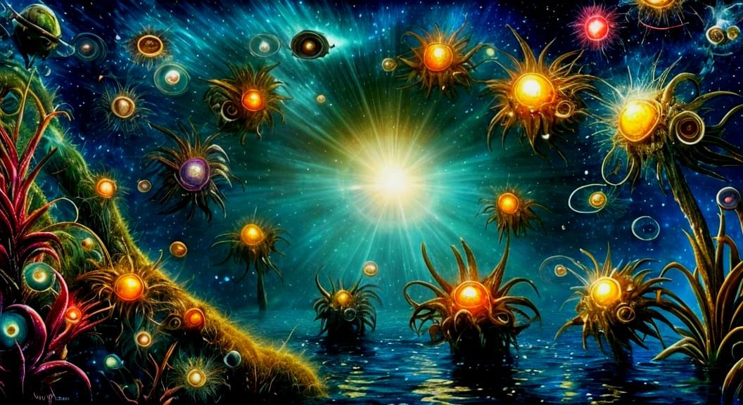 Water World Aliens in Scintillating Cosmic Universe