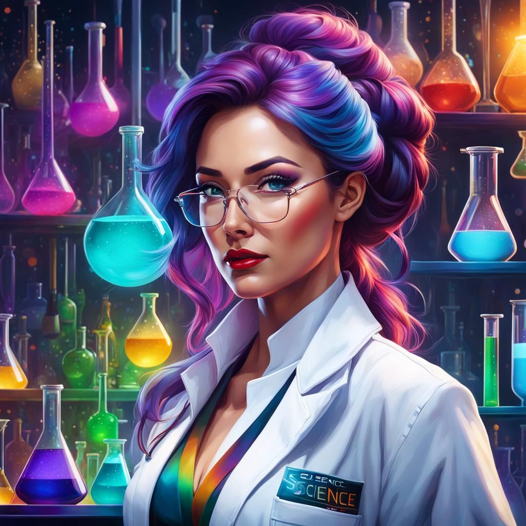 Science as a Beautiful Woman: Hyperrealistic Digital Art