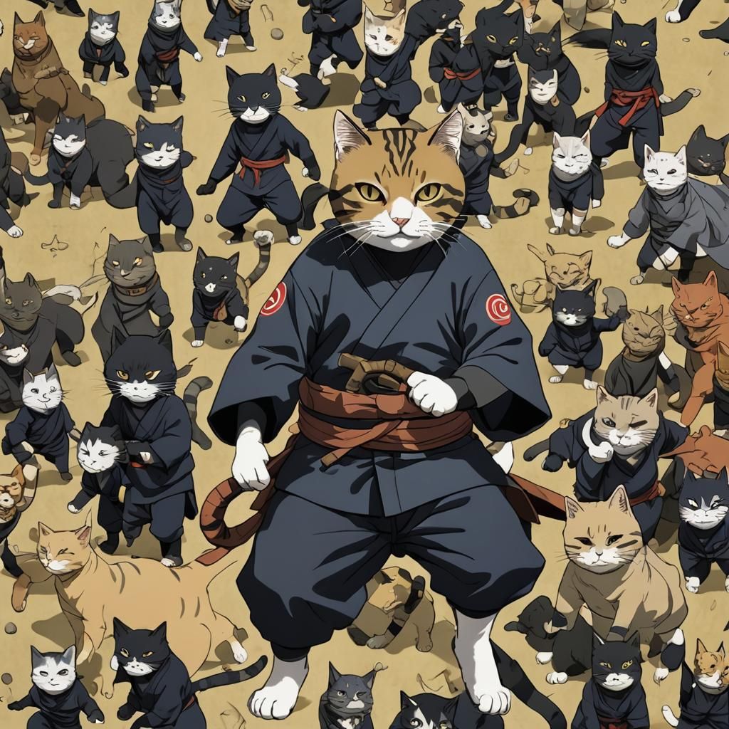 Cat Ninja Masterpiece in Naruto Style