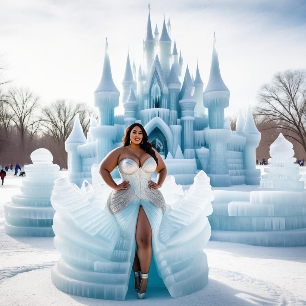 Elaborate Ice Sculptures of Plus Size Women