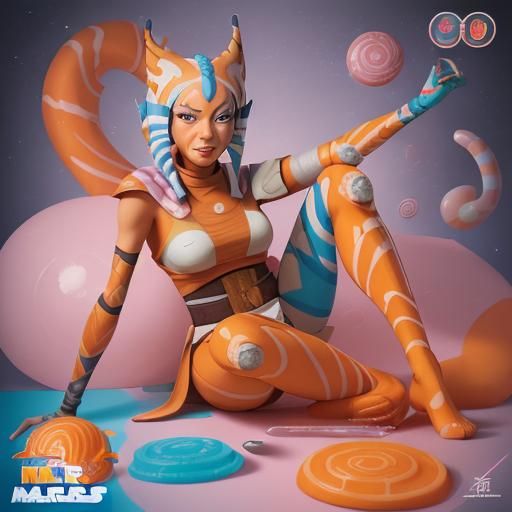 Ahsoka as Naruto in Candy Art Style